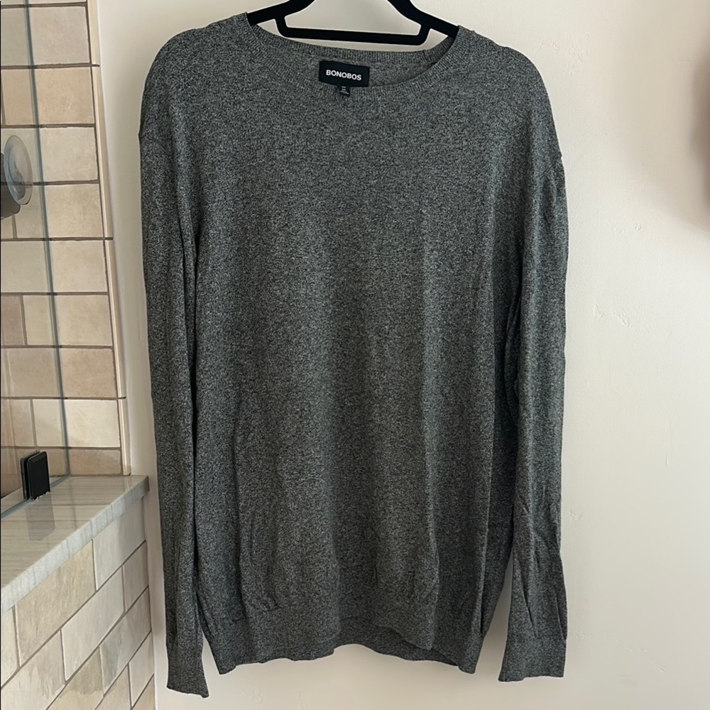 Bonobos Gray Crewneck Sweater Classic Knit Design